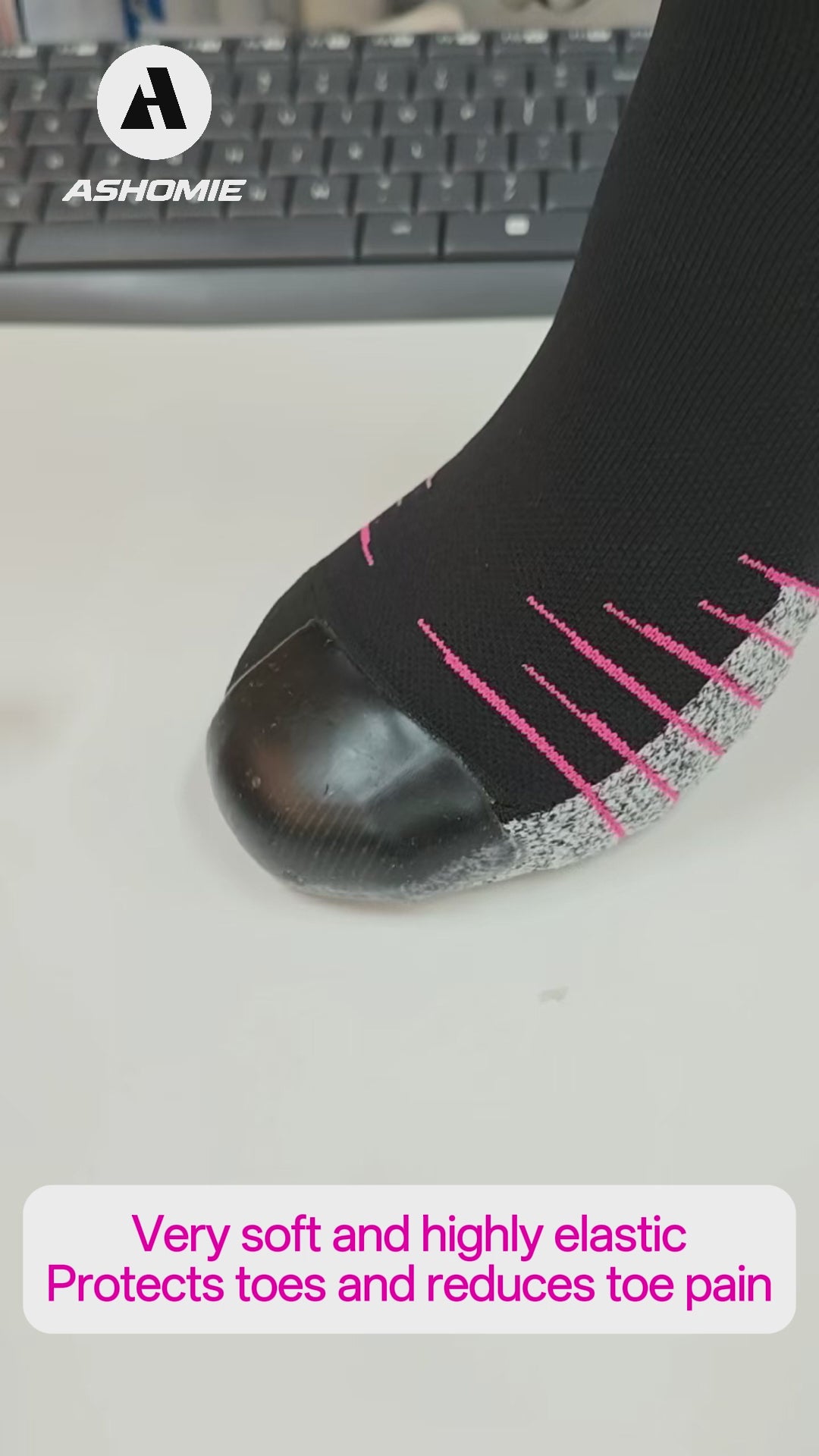ASHOMIE ToeArmor™ Socks US Size Men's 8-12/Women's 9-13